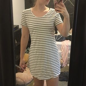 striped t-shirt dress